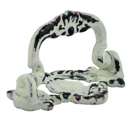 Cream Crown Distressed Iron Pull Cabinet Handles